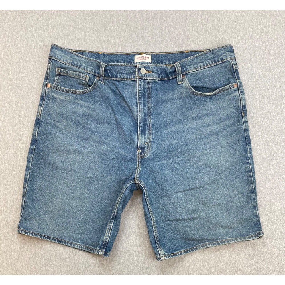Levis Shorts Mens 42 Blue Cotton Blend Stretch Signature 9" Inseam